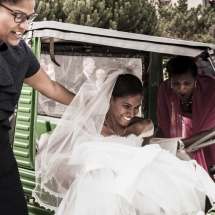 photographe mariage Chamonix départ en voiture