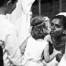 photographe mariage Chamonix cérémonie petite fille d'honneur
